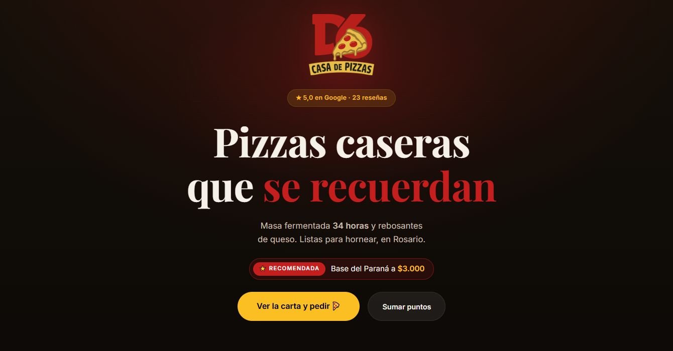 Sitio de D6 Casa de Pizzas en Rosario